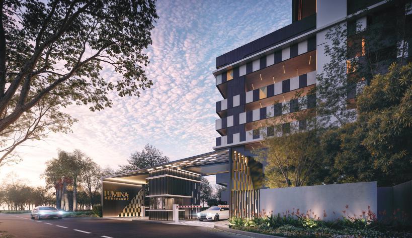 Artist impression of the Lumina Residence arrival entrance