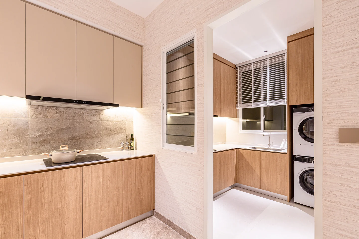 Cantonment Residence show unit secondary kitchen and utility area