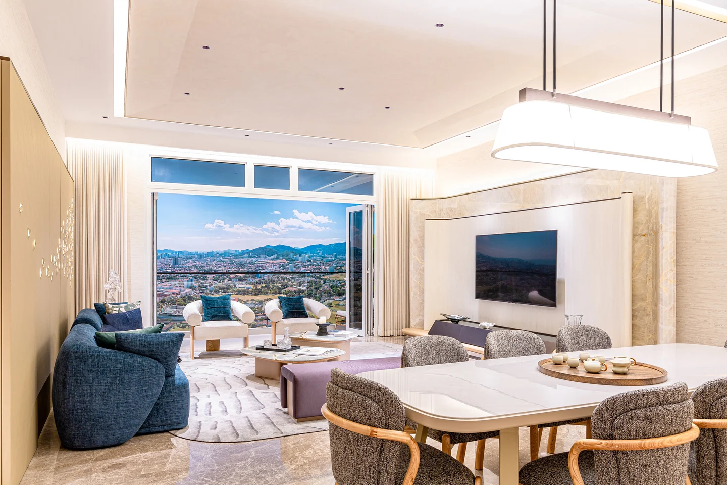 Cantonment Residence show unit living and dining area