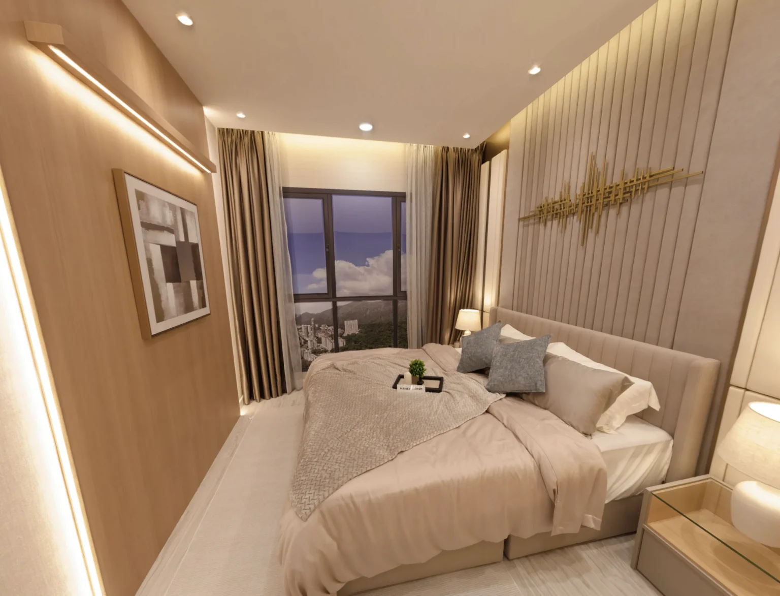Pinnacle show unit master bedroom