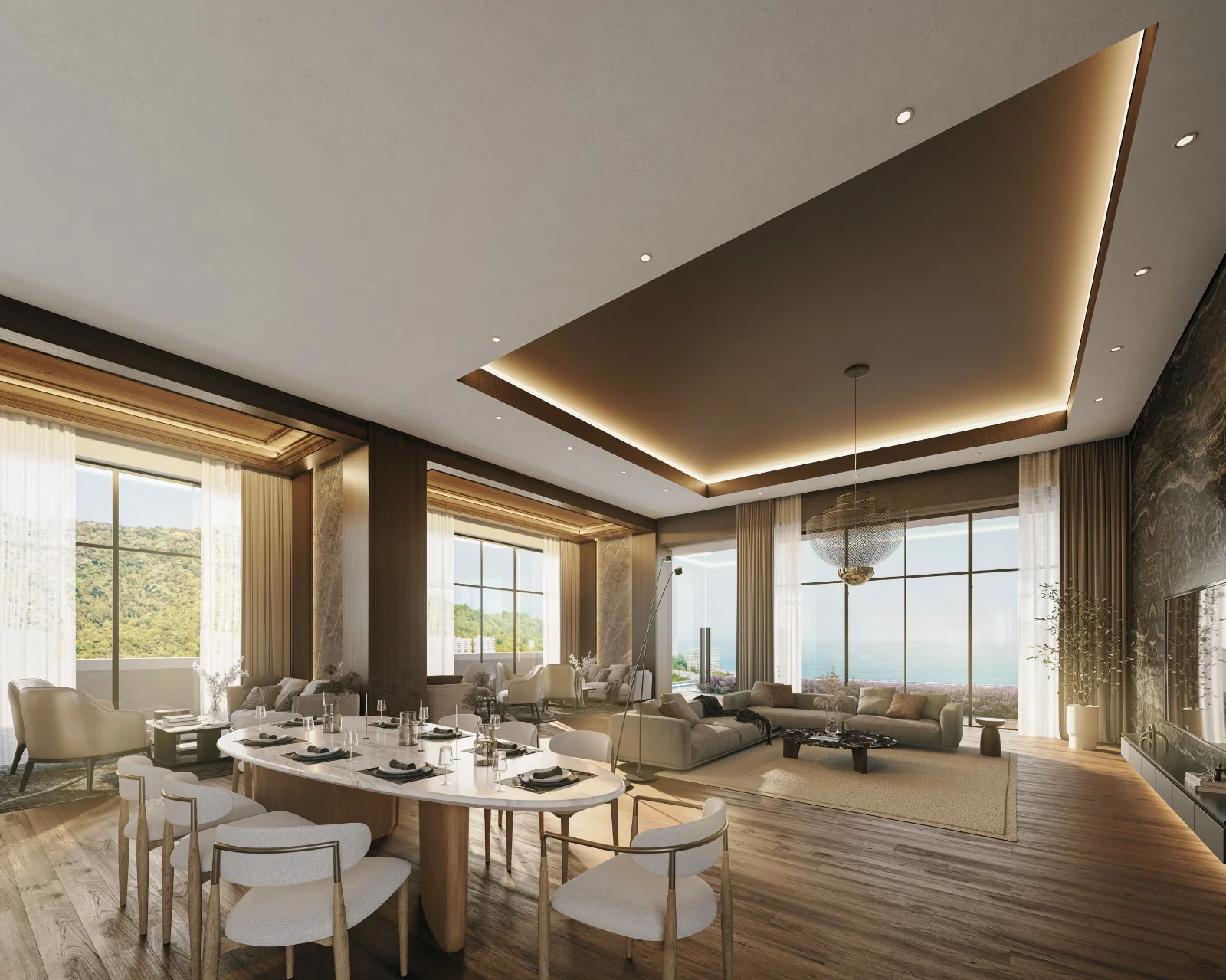 Artist impression of a spacious Waterstone residence interior