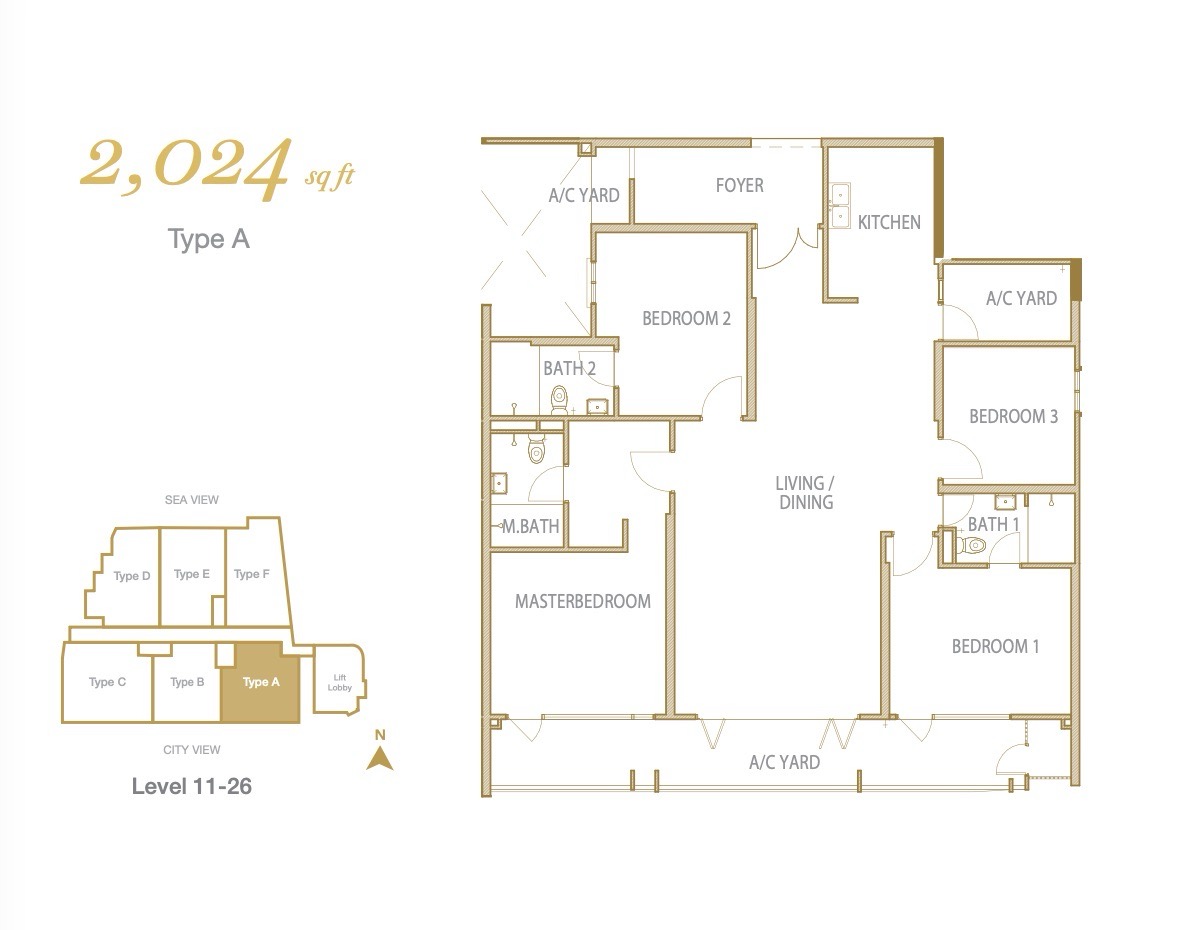 Cantonment Residence Type A floor plan