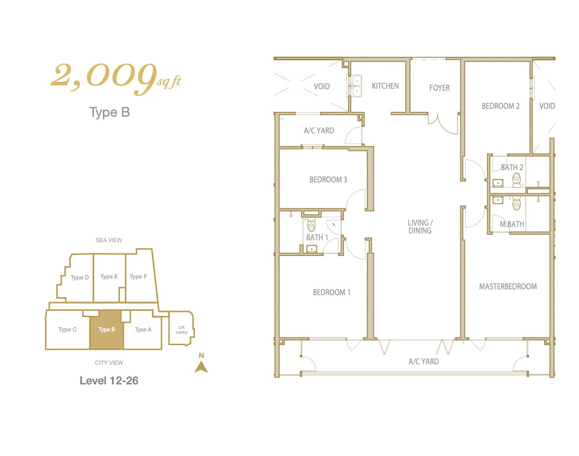 Cantonment Residence Type B floor plan
