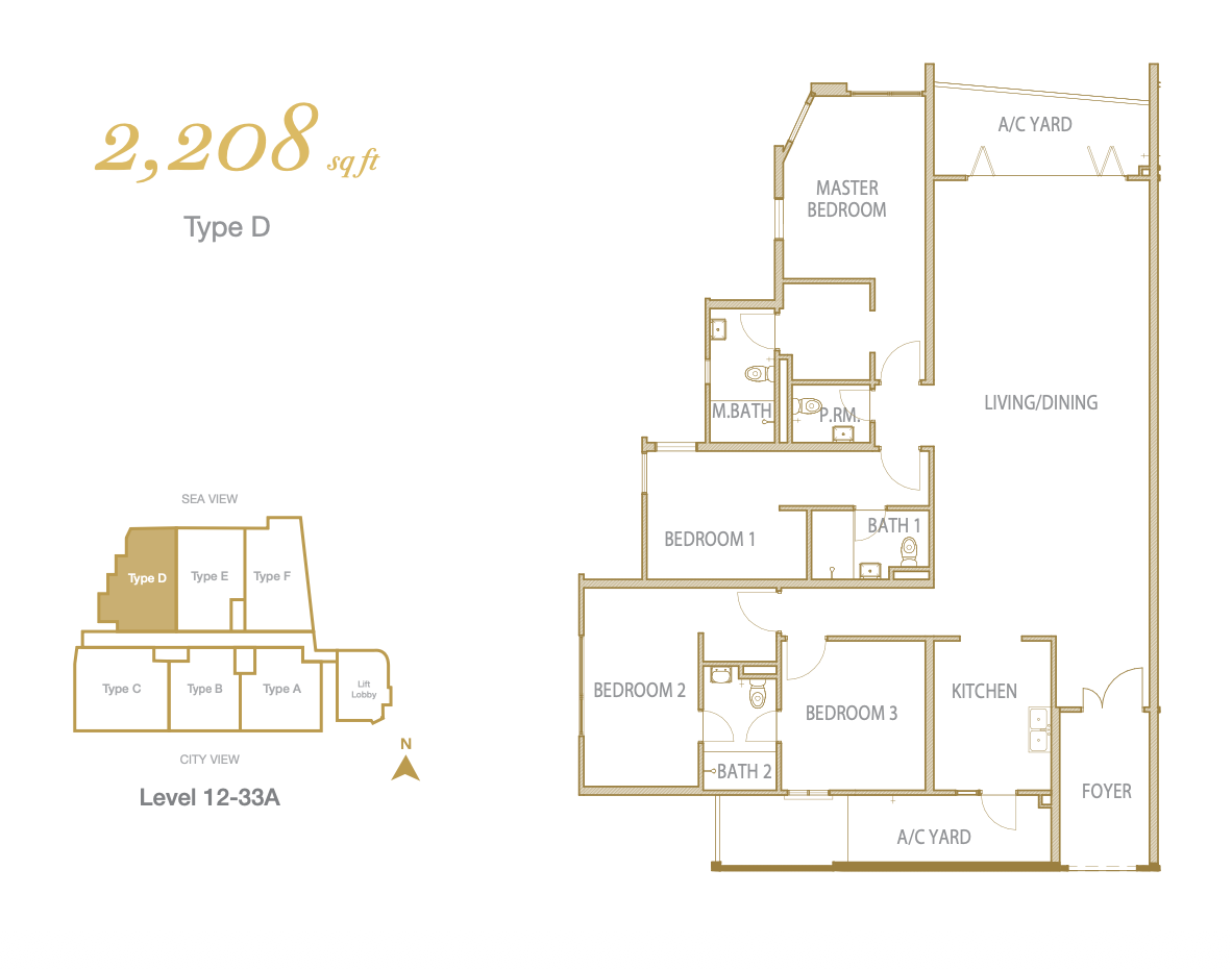 Cantonment Residence Type D floor plan