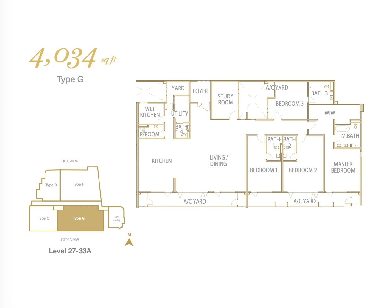 Cantonment Residence Type G floor plan