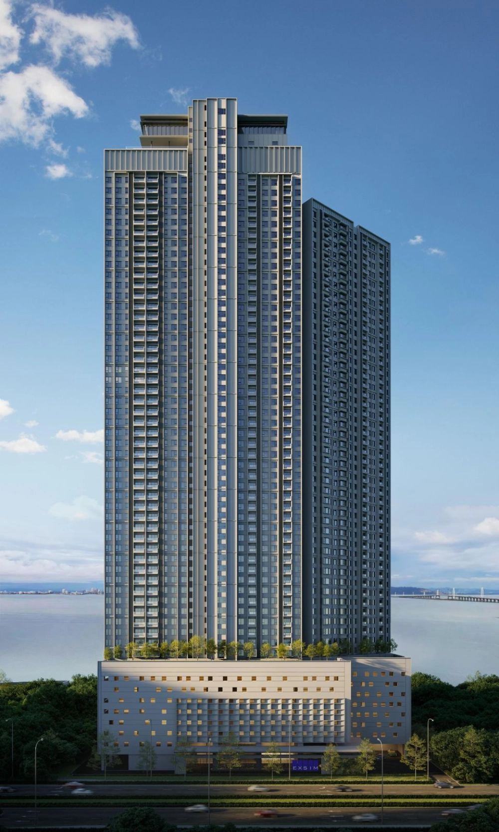 Artist impression of The Lighthauz condominium tower in Gelugor, Penang
